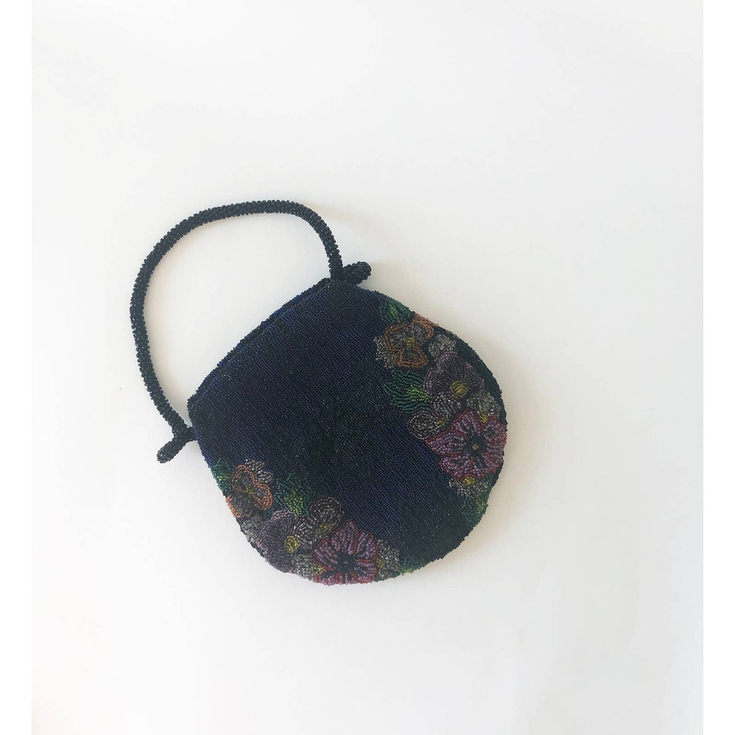 Vintage Floral Beaded Clutch Bag