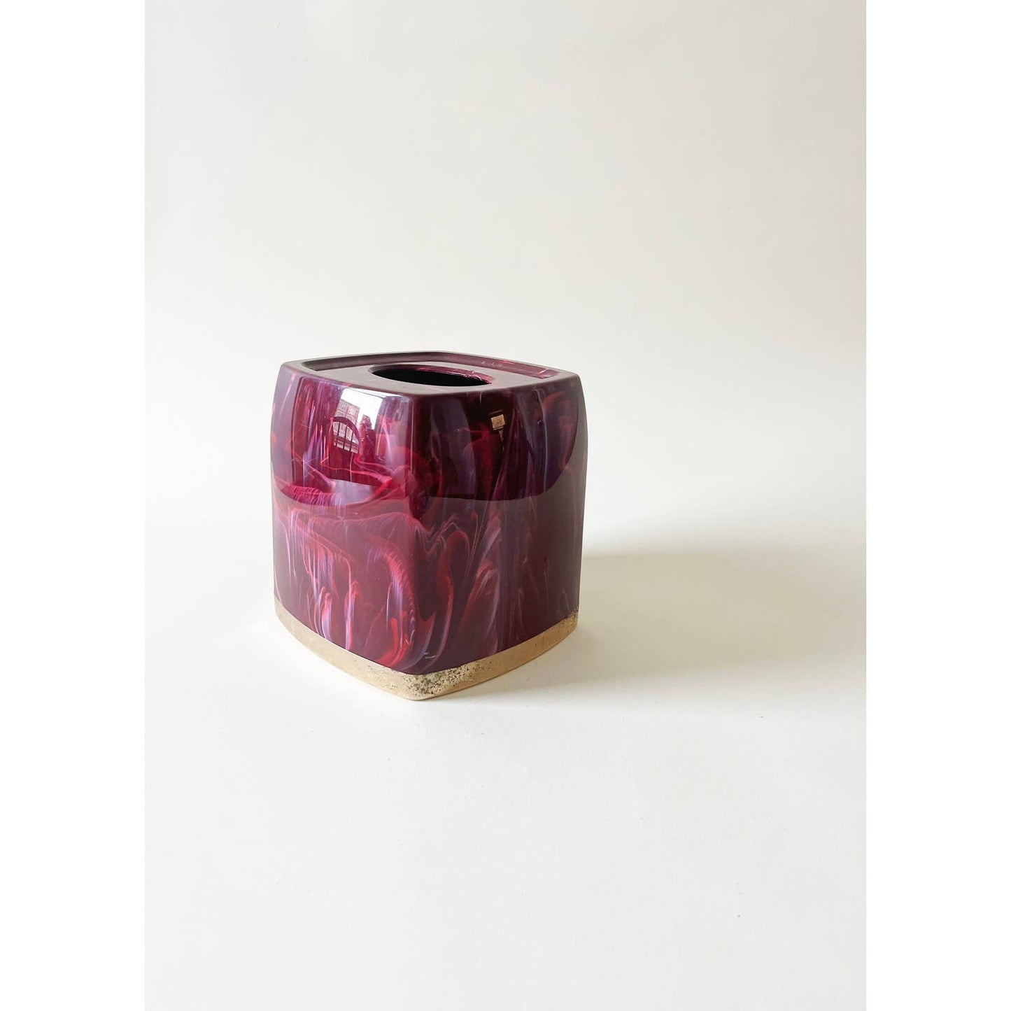 Vintage Marbleized Maroon Tissue Paper Cover