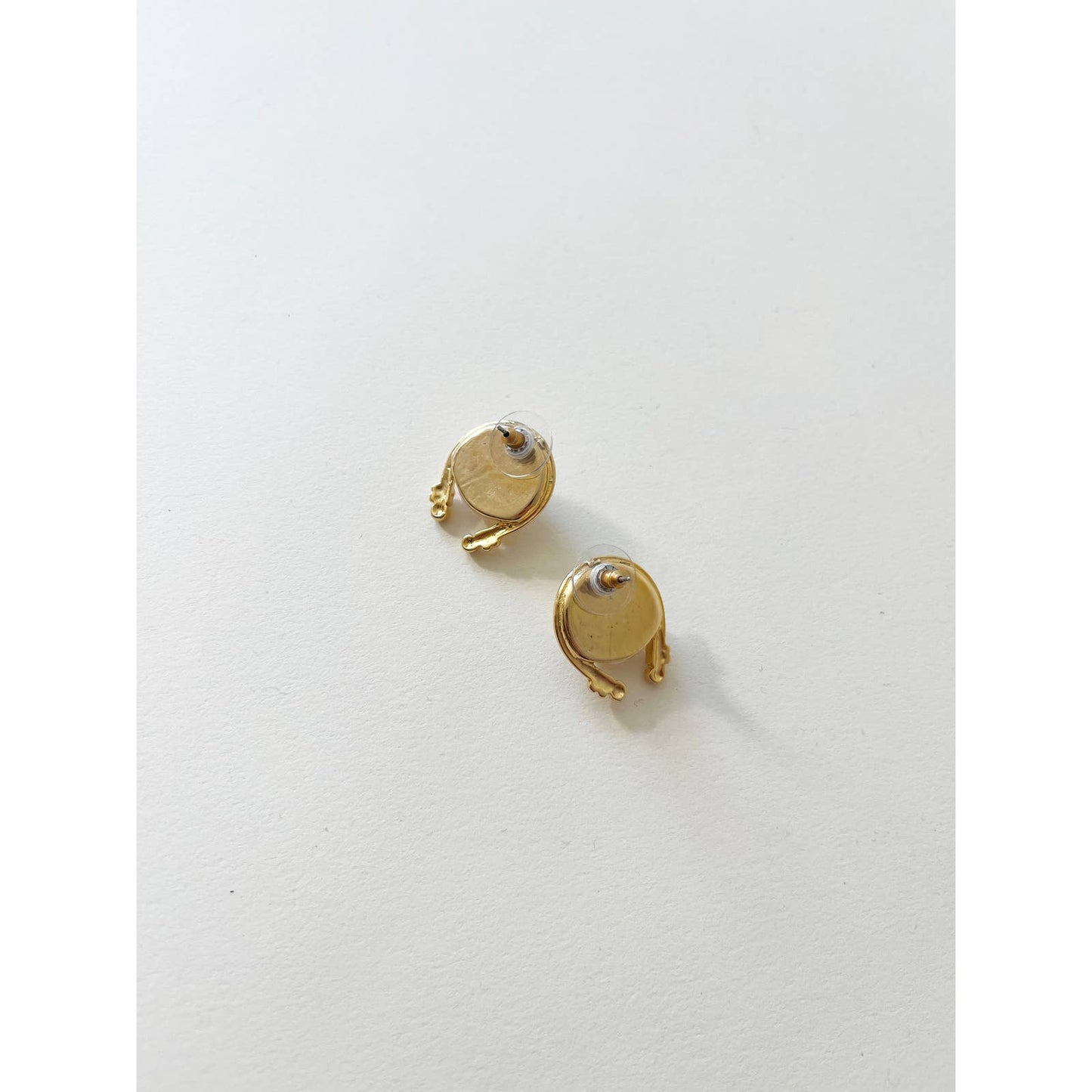 Vintage Statement Gold Pearl 80s Earrings
