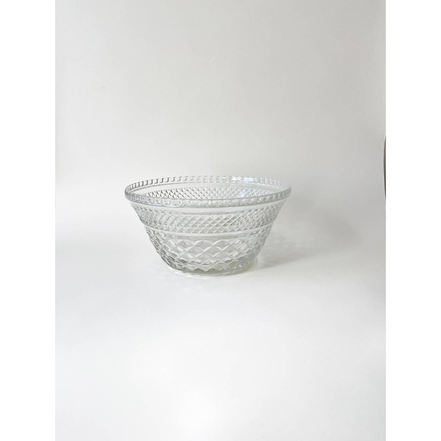 Vintage Clear Glass Classic Mixing Bowl