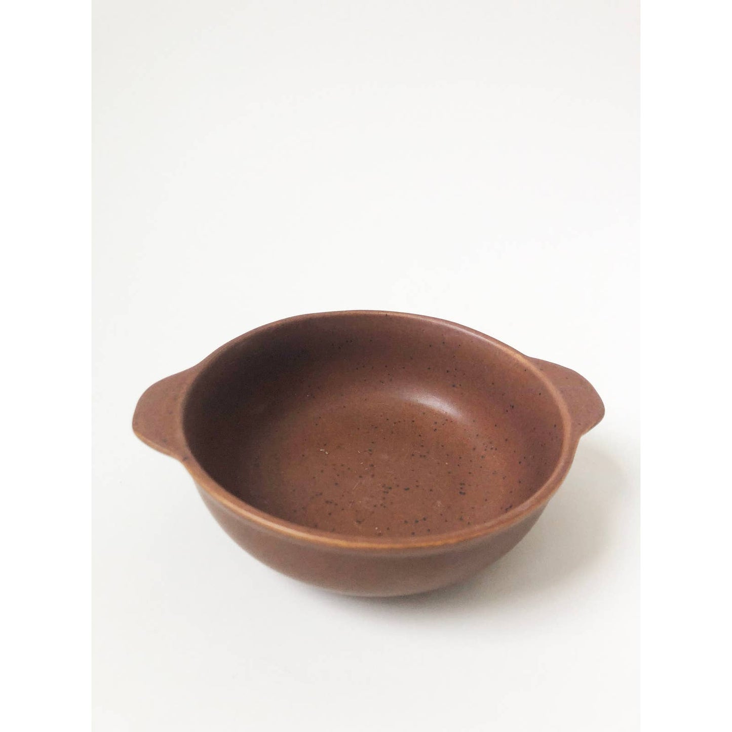 Deep Orange Stoneware Small Speckled Bowl