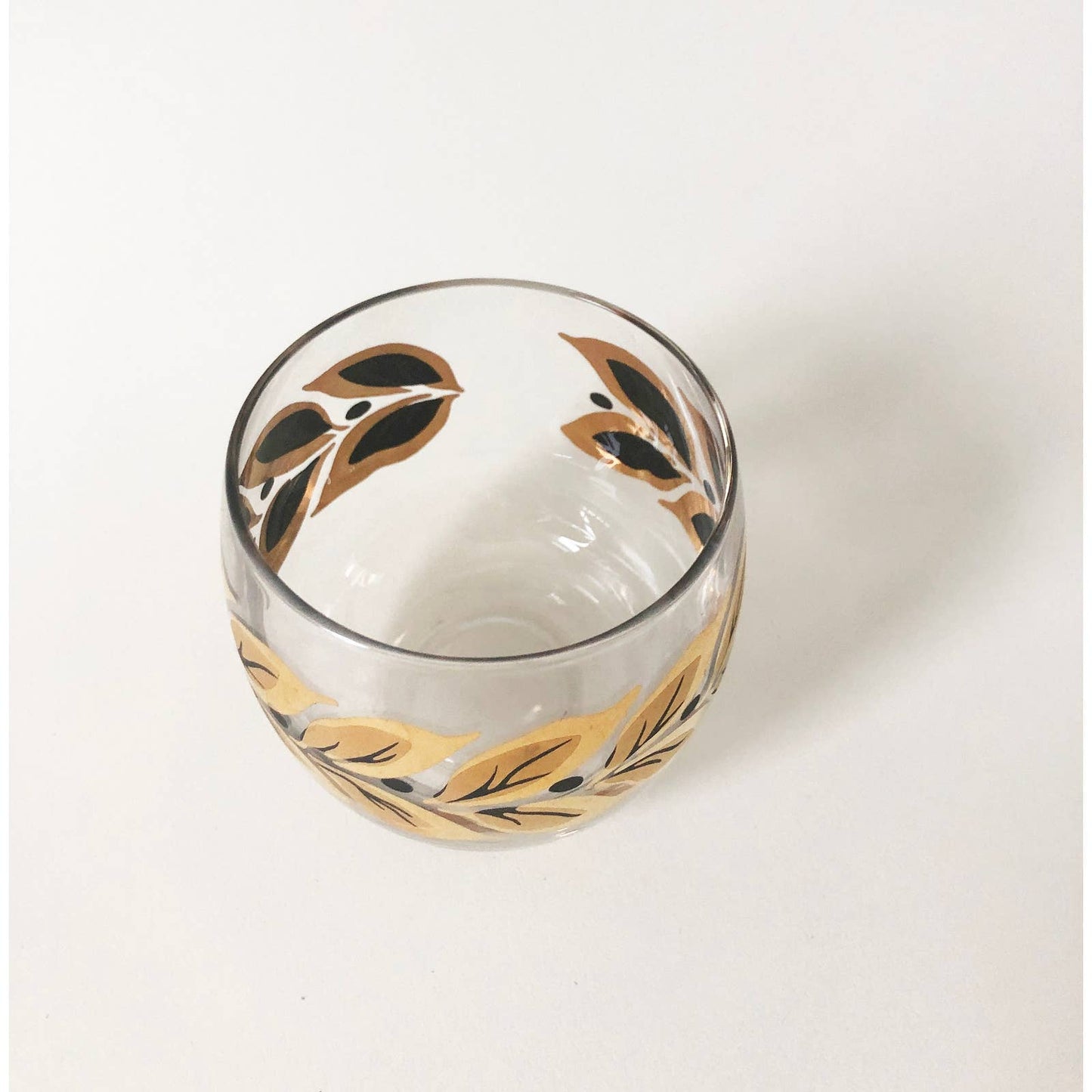 Mid Century Decorative Gold Glass