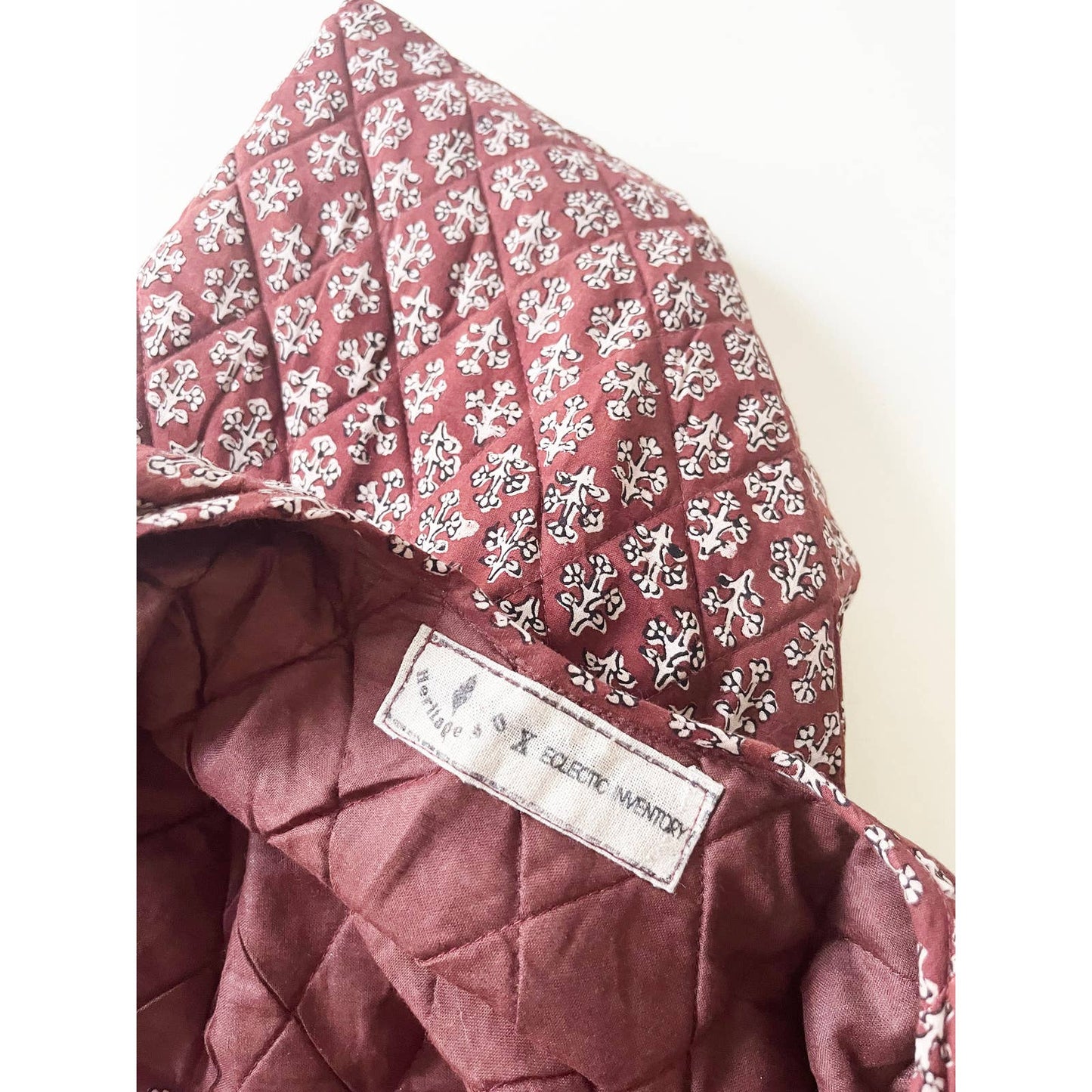 Brown Boho Print Quilted Mini Bag