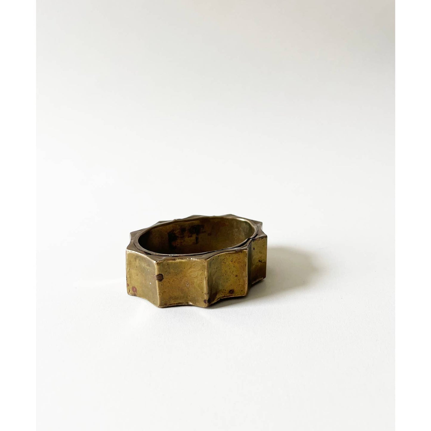 Vintage Brass Wave Modern Bracelet