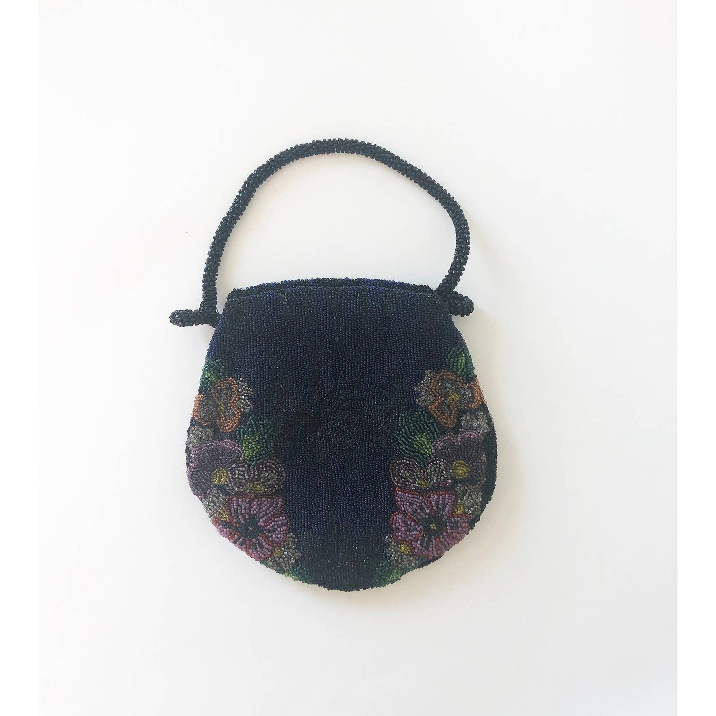 Vintage Floral Beaded Clutch Bag