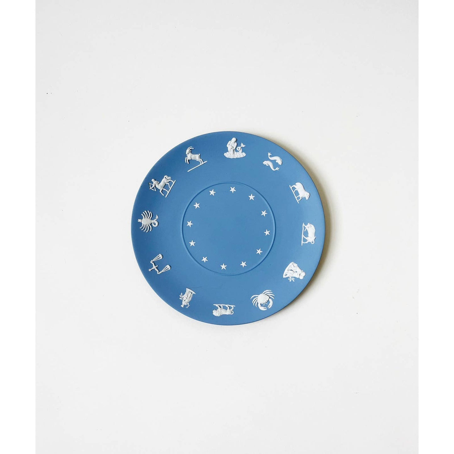 Vintage Wedgwood Zodiac Blue Jasperware Plate