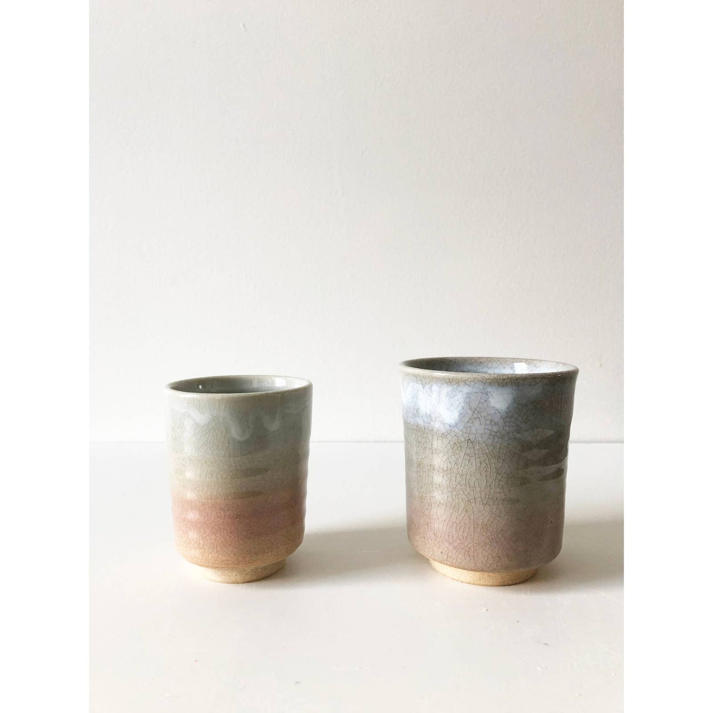 Vintage Handcrafted Ceramic Pastel Small Vases