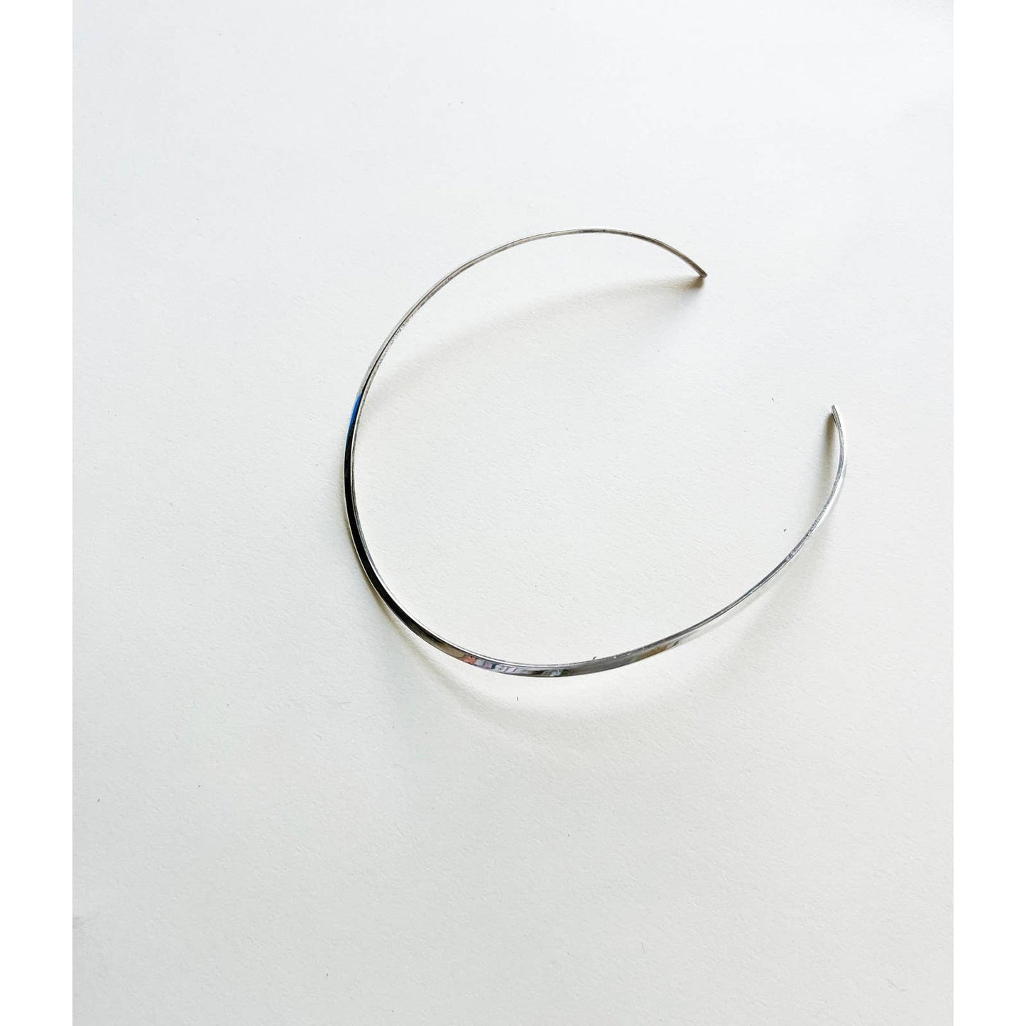 Vintage 925 Silver Modernist Thin Collar Choker