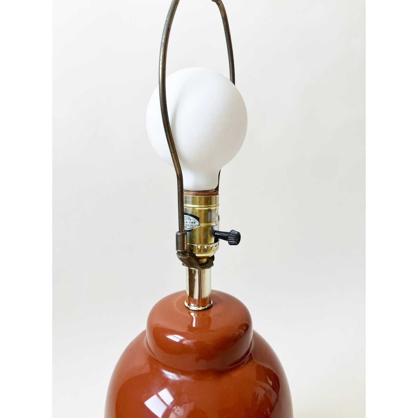 Vintage Orange Ceramic Table Lamp
