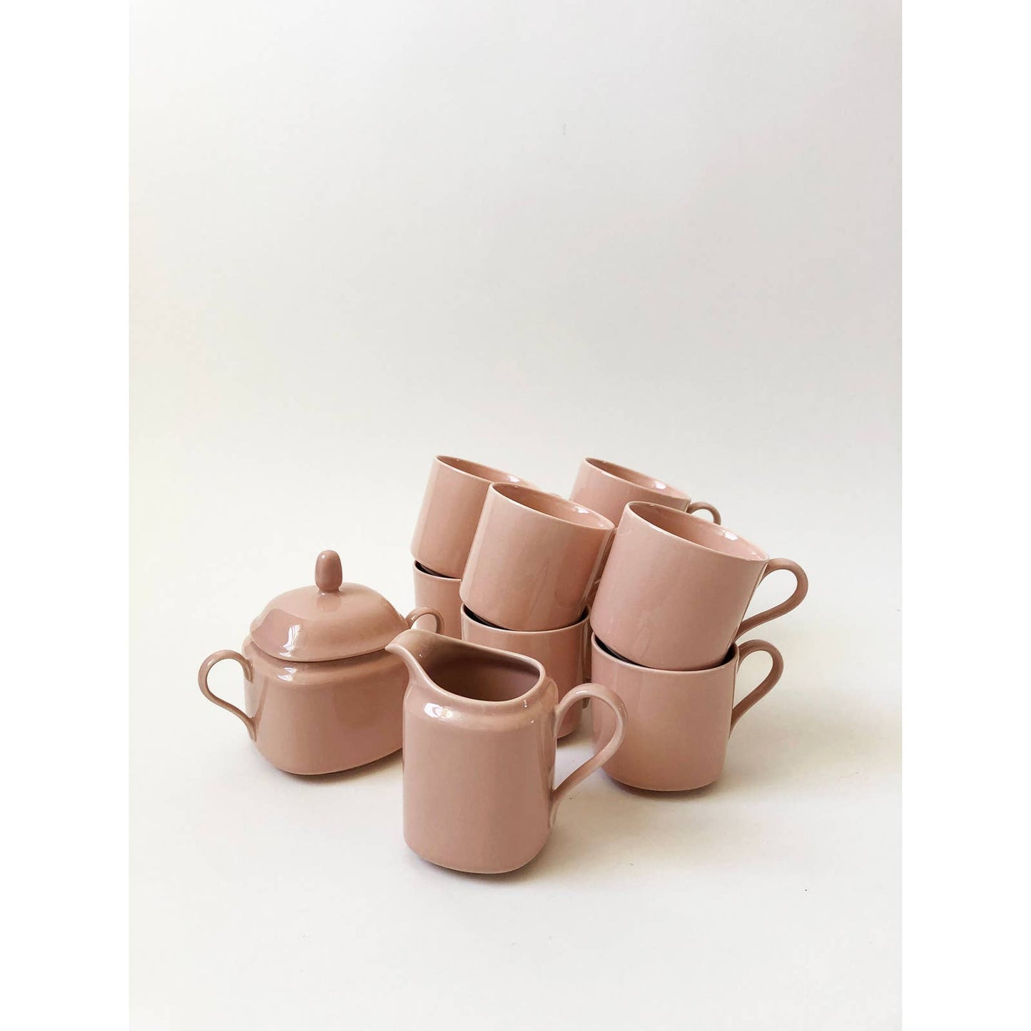 Vintage 80s Pink Tea Set