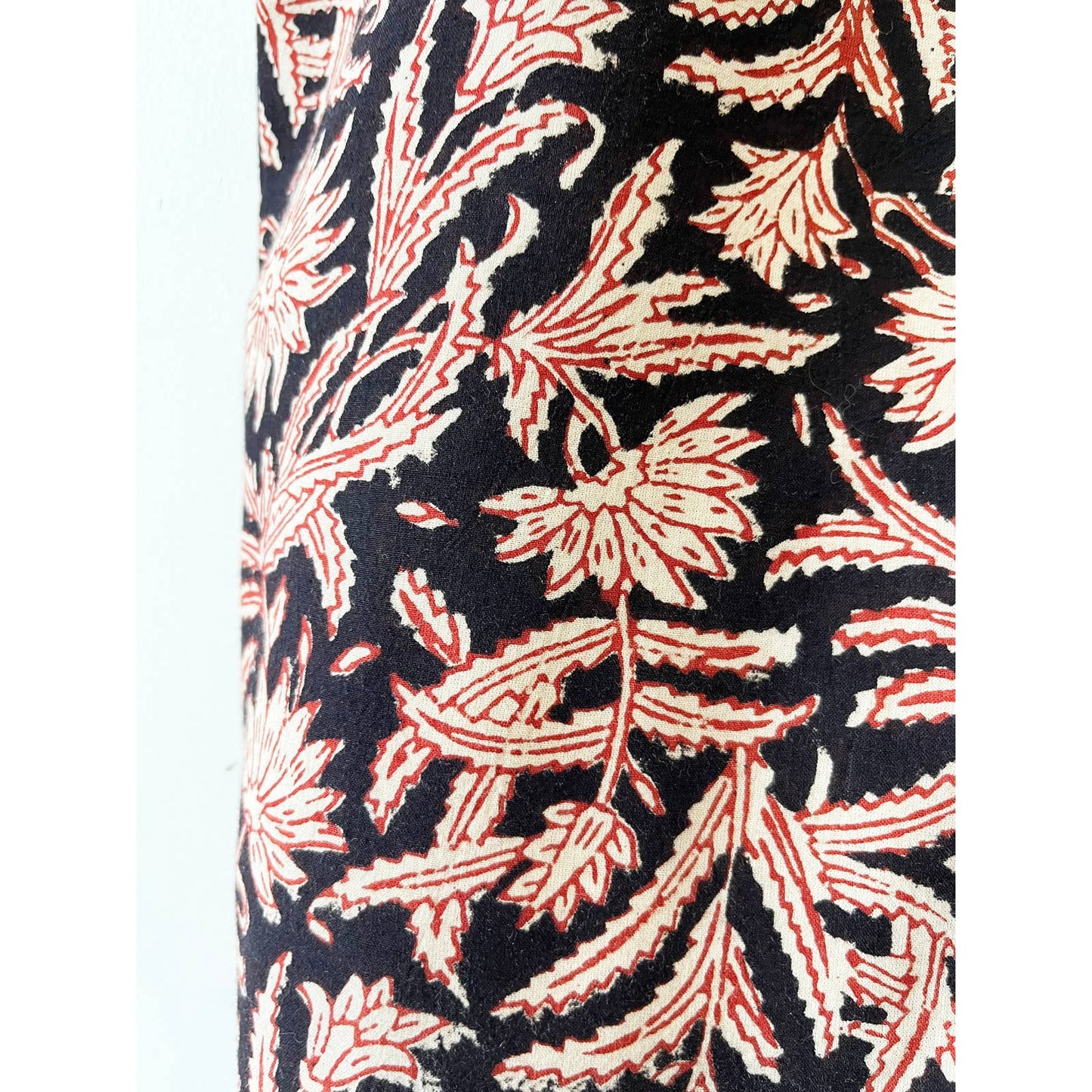 Black Floral Boho Print Tote Bag