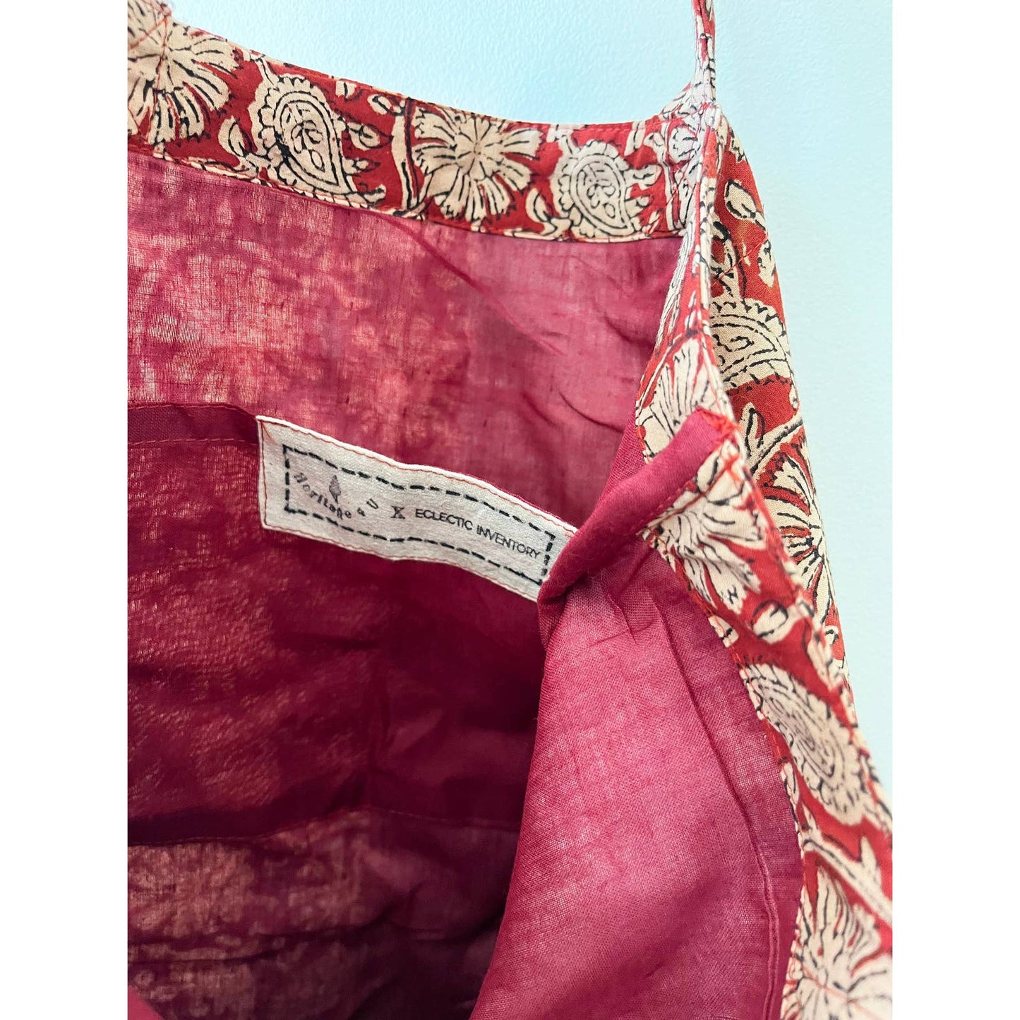 Terracotta Floral Boho Print Tote Bag