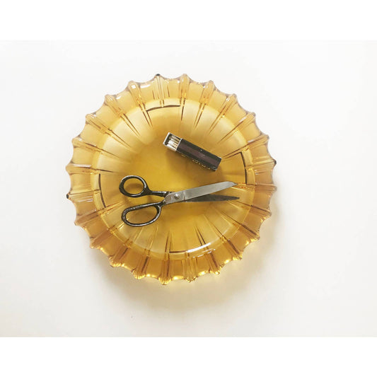 Vintage Large Yellow Ash Tray