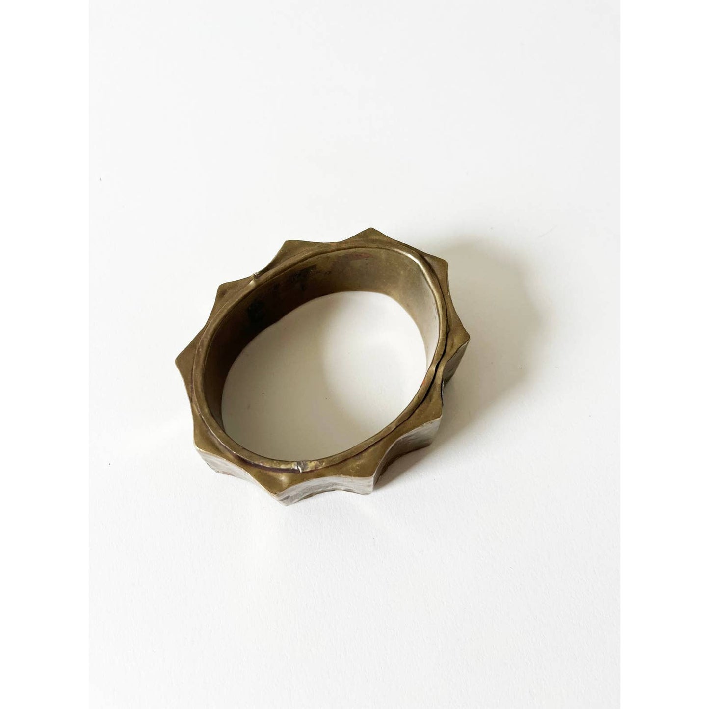 Vintage Brass Wave Modern Bracelet