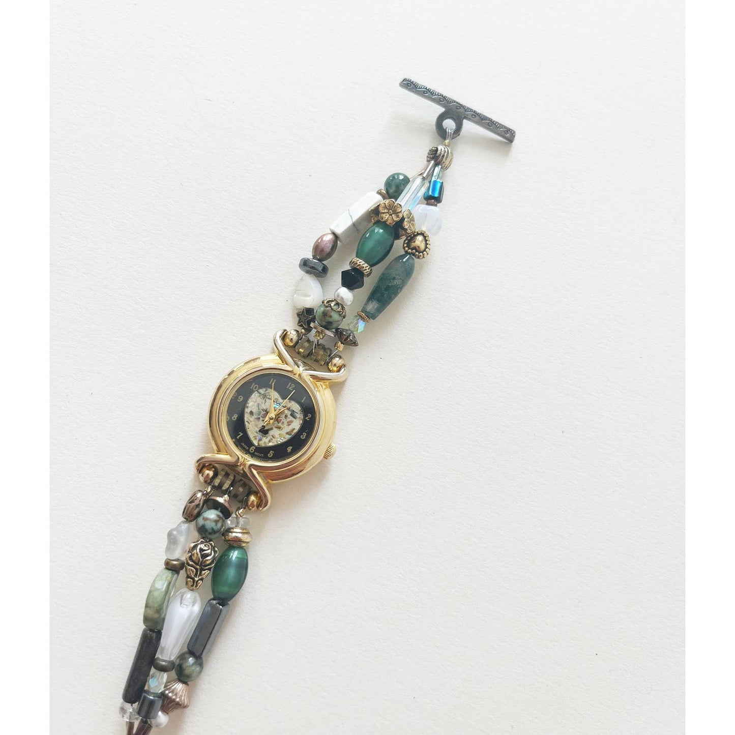 Vintage Rare Gold Beaded Charm Watch