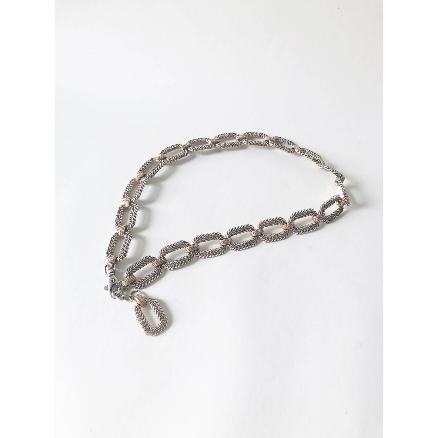 Vintage Silver and Gold 80s Metal Waist Belt
