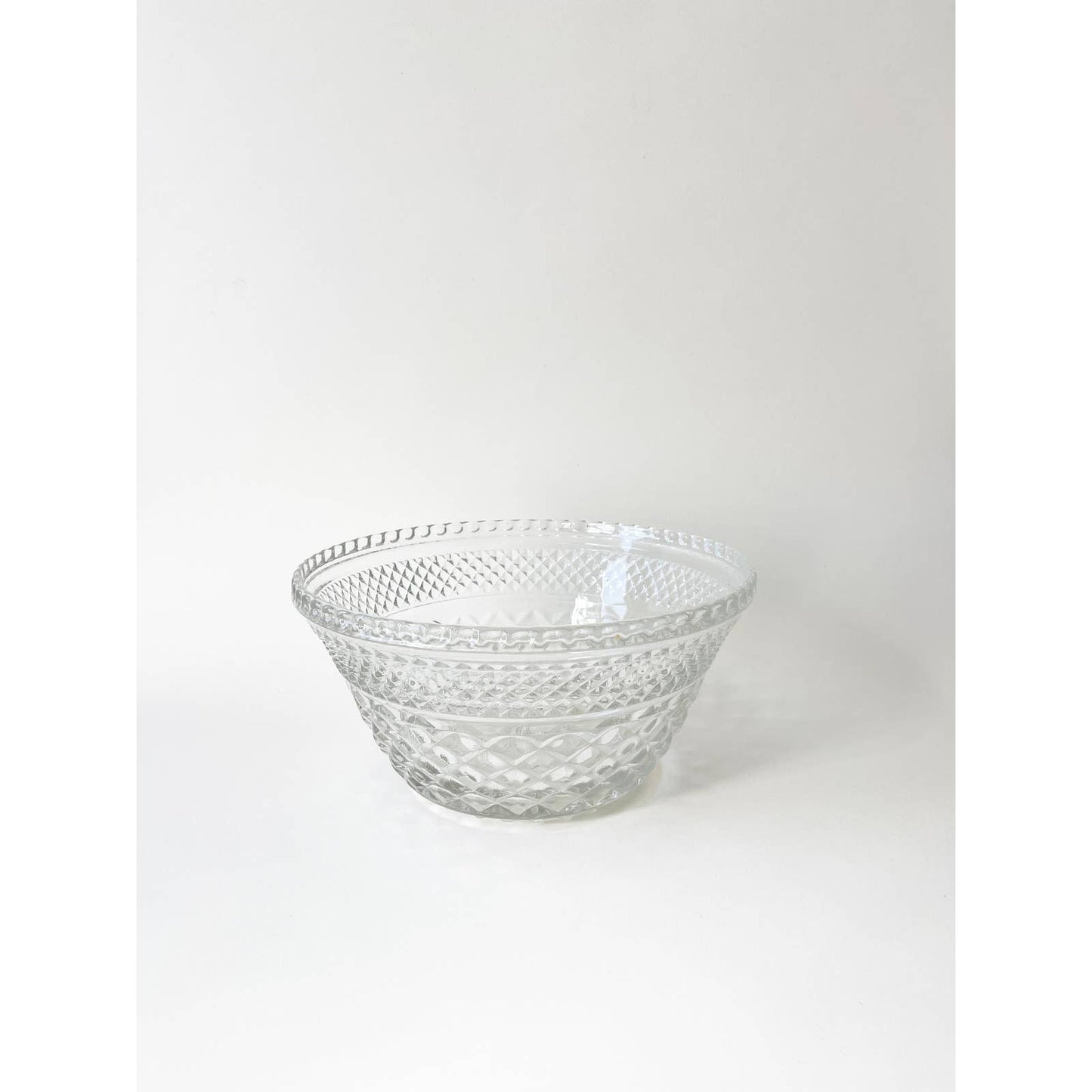 Vintage Clear Glass Classic Mixing Bowl