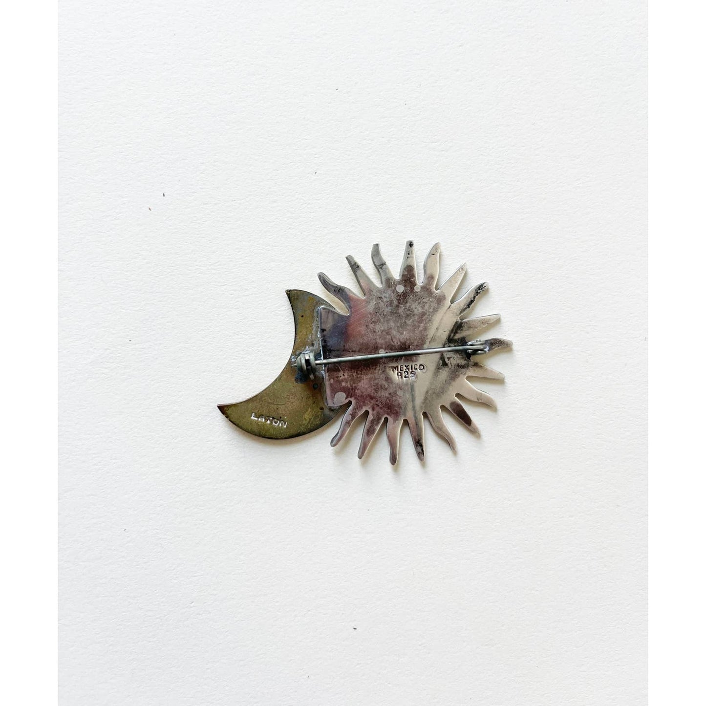 Vintage Sun and Moon 925 Mexican Sterling Silver LATON