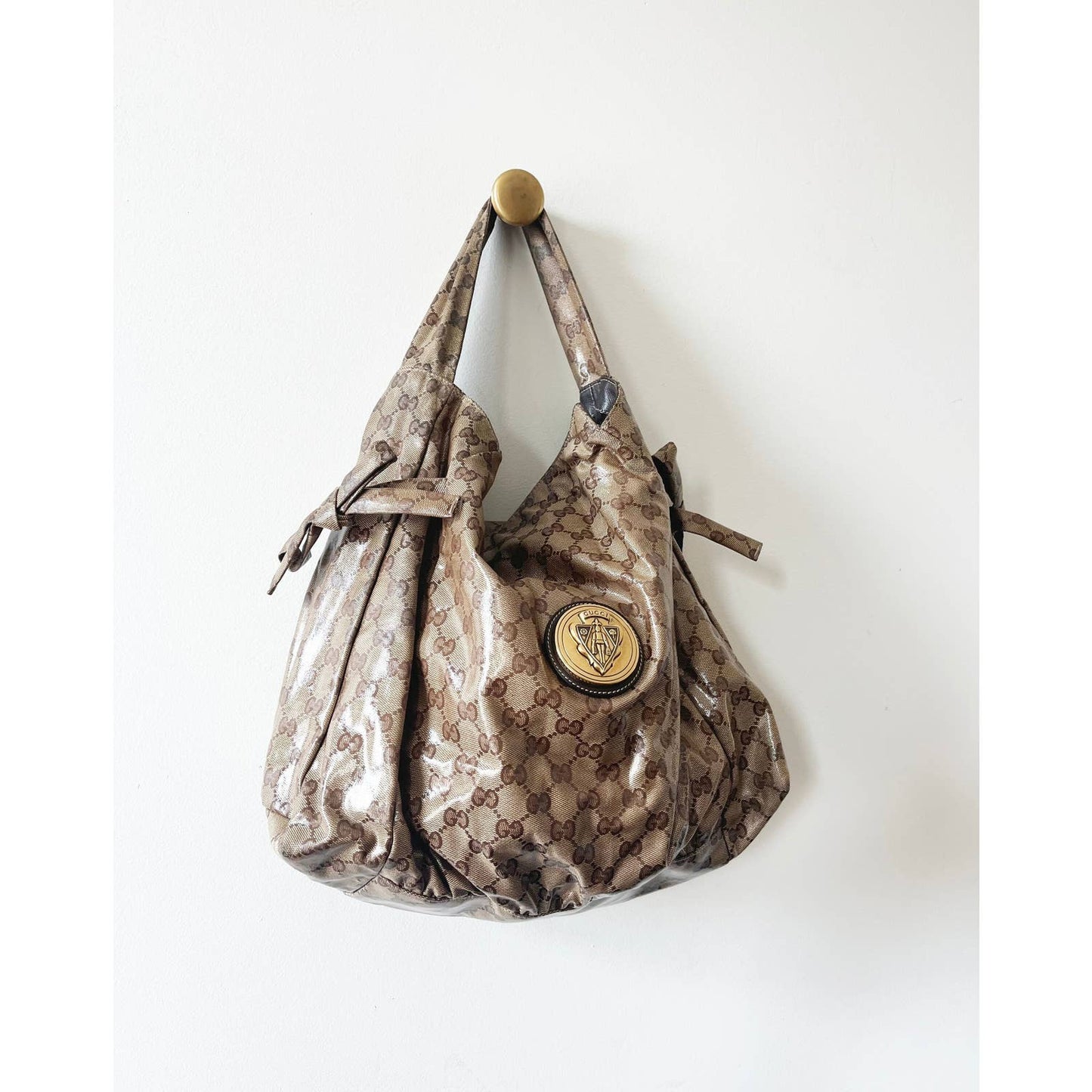 Gucci Y2K Hystaria Collection Monogram Logo Hobo Purse