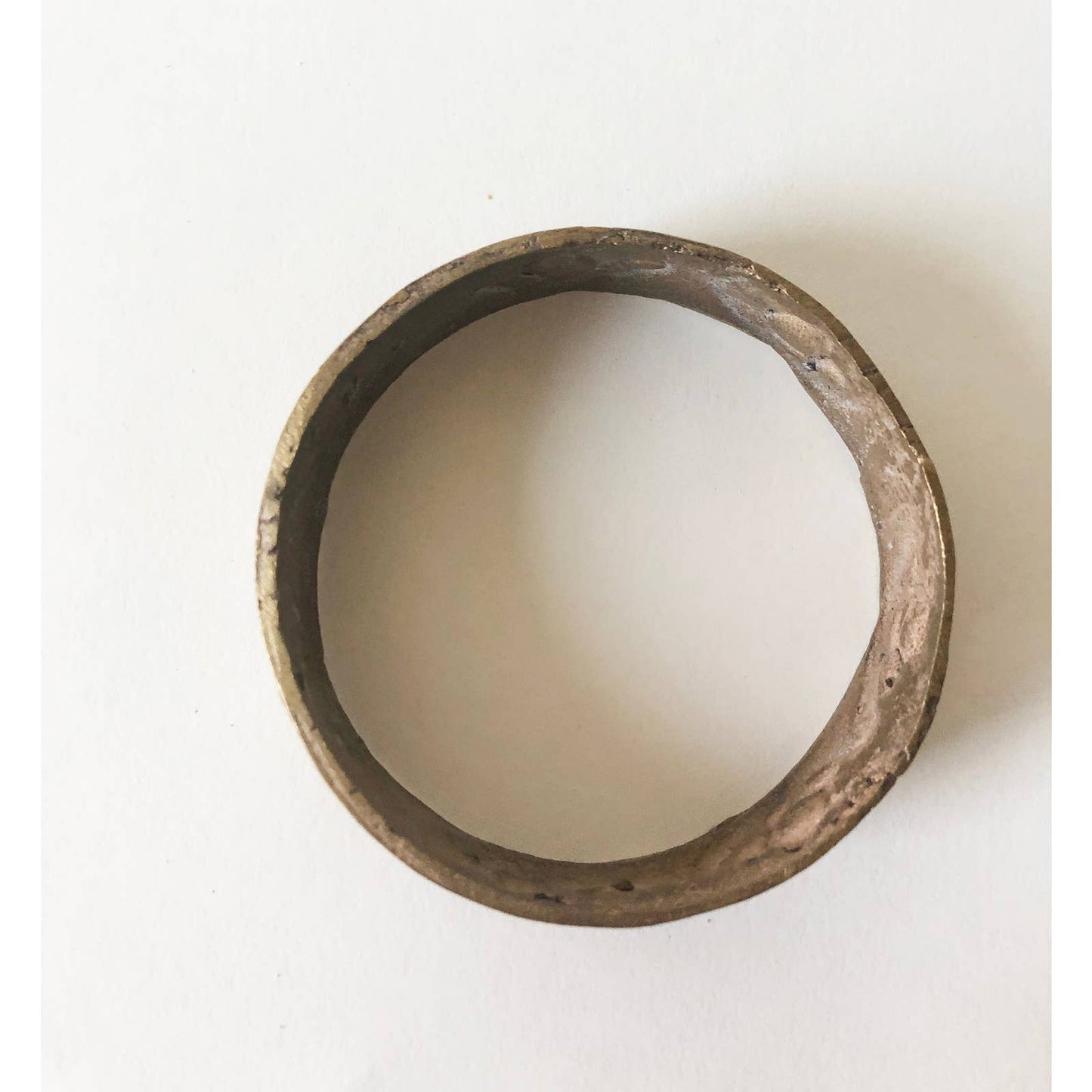 Vintage Brass Bangle Bracelet w/ Hyroglific Eye Design