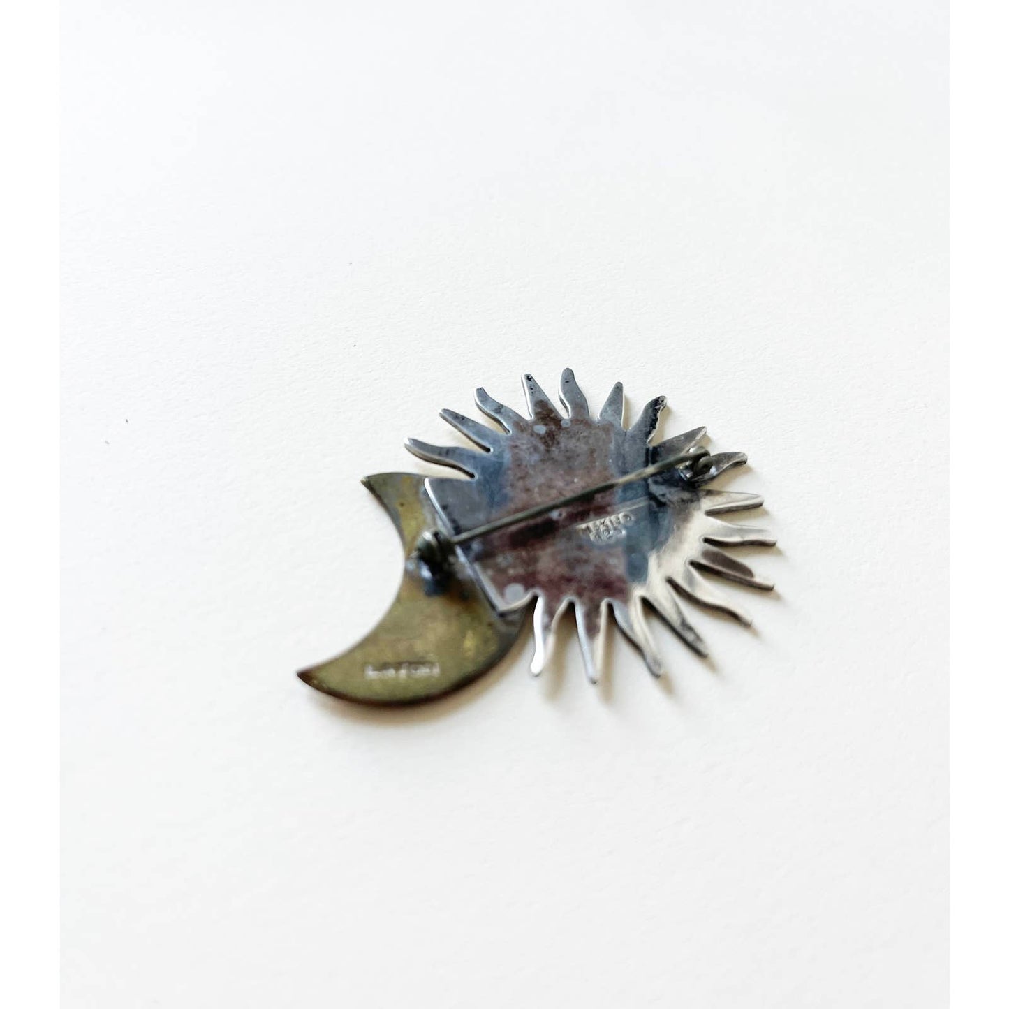 Vintage Sun and Moon 925 Mexican Sterling Silver LATON