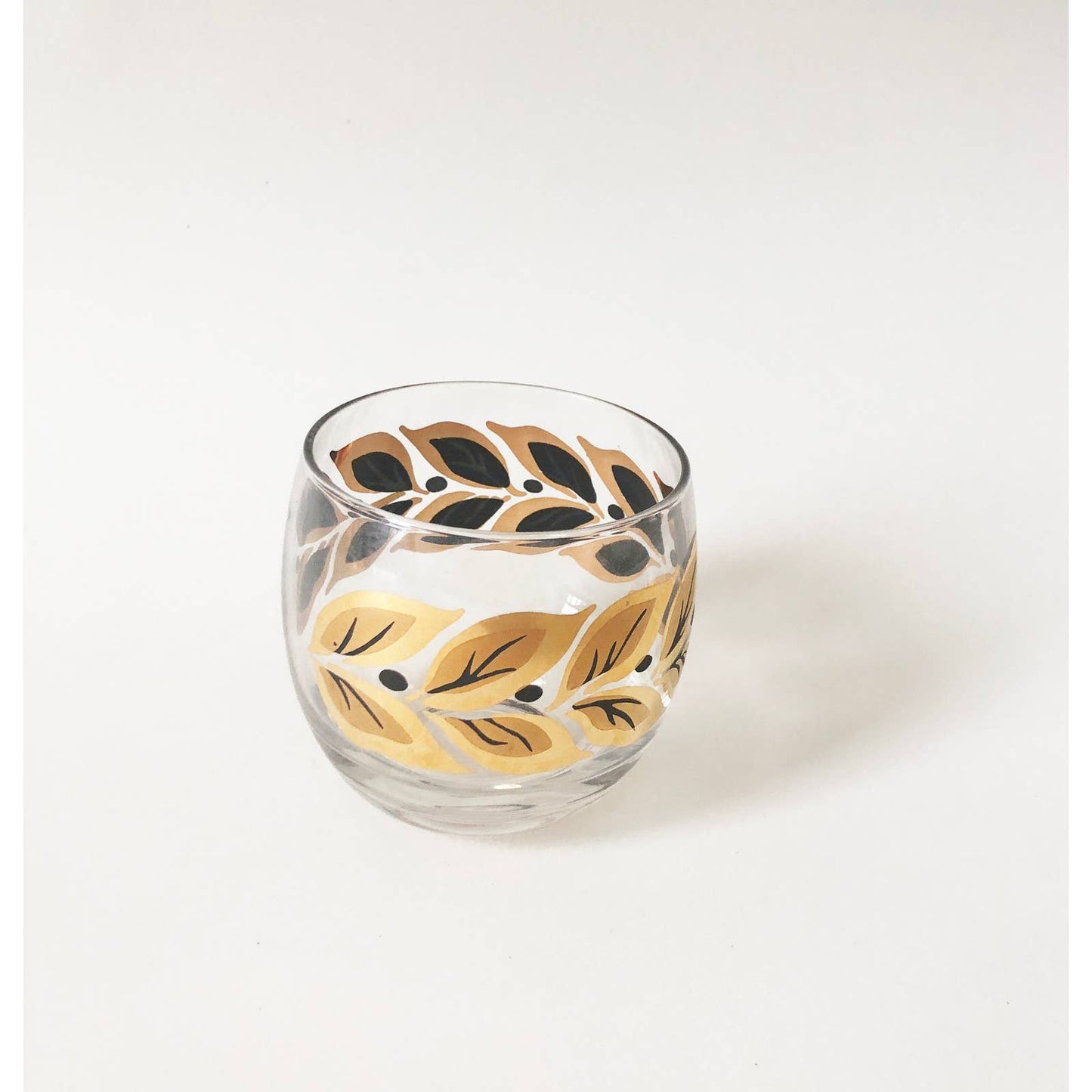 Mid Century Decorative Gold Glass