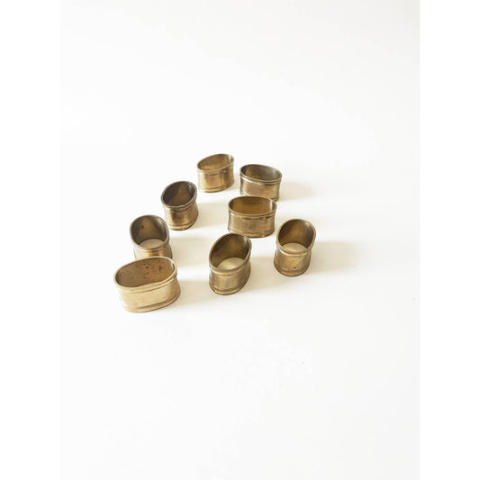 Vintage Brass Napkin Holders - Set Of 8
