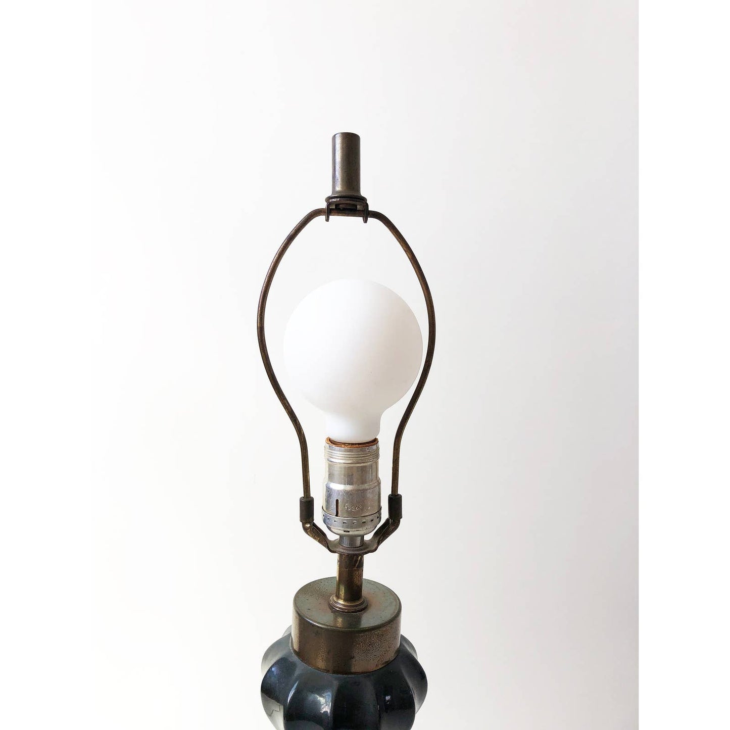 Ceramic Black and White Ombre Lamp - Vintage