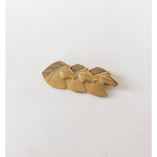 Vintage Greek Horse Brooch Pin
