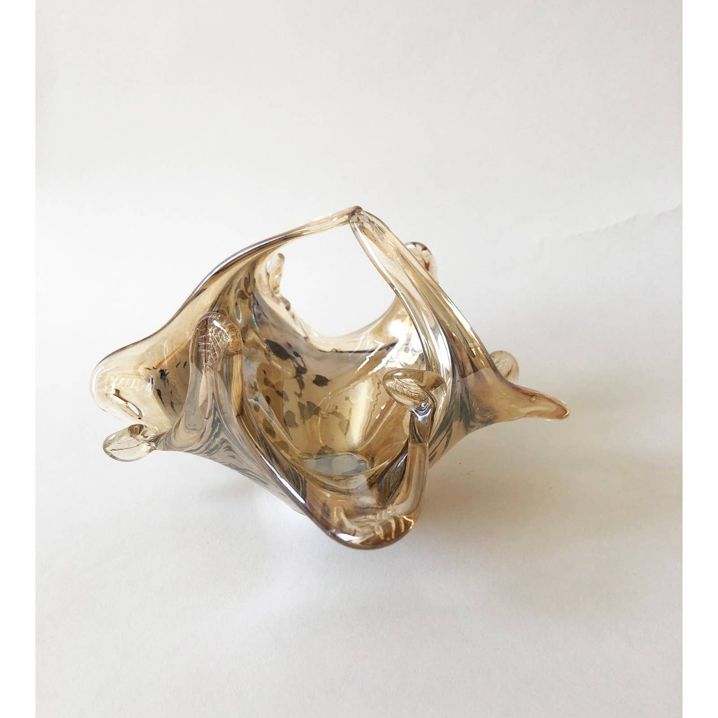 Vintage Handblown Vetro Eseguito Secondo La Tecnica Murano Art Bowl