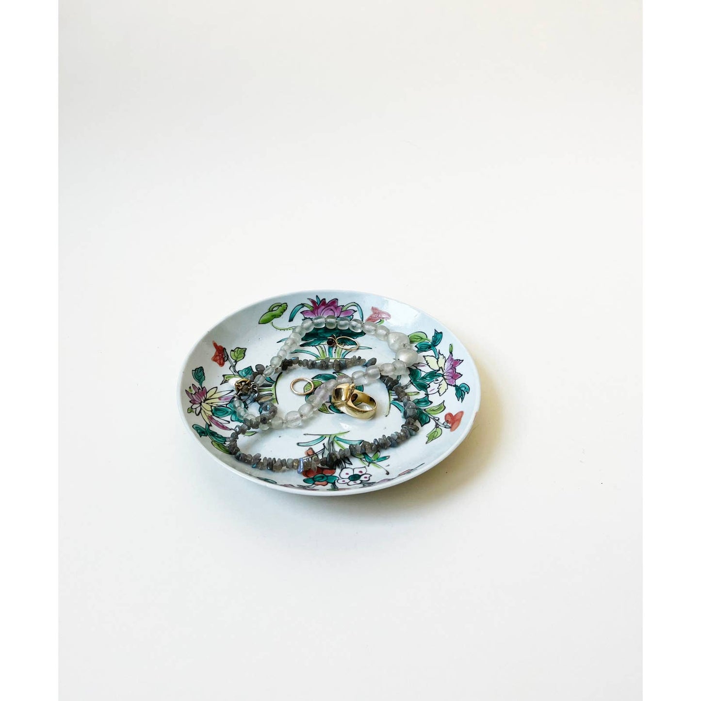 Vintage Chinoiserie Ceramic Dish