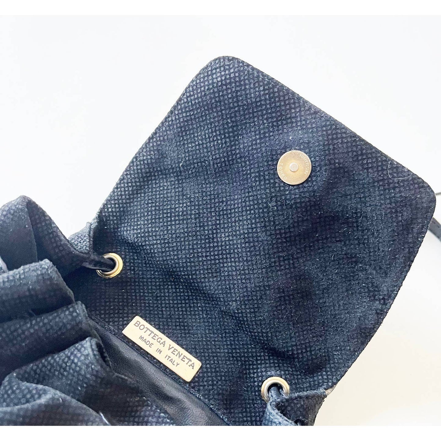 Bottega Veneta Vintage Black Leather Crossbody Bag
