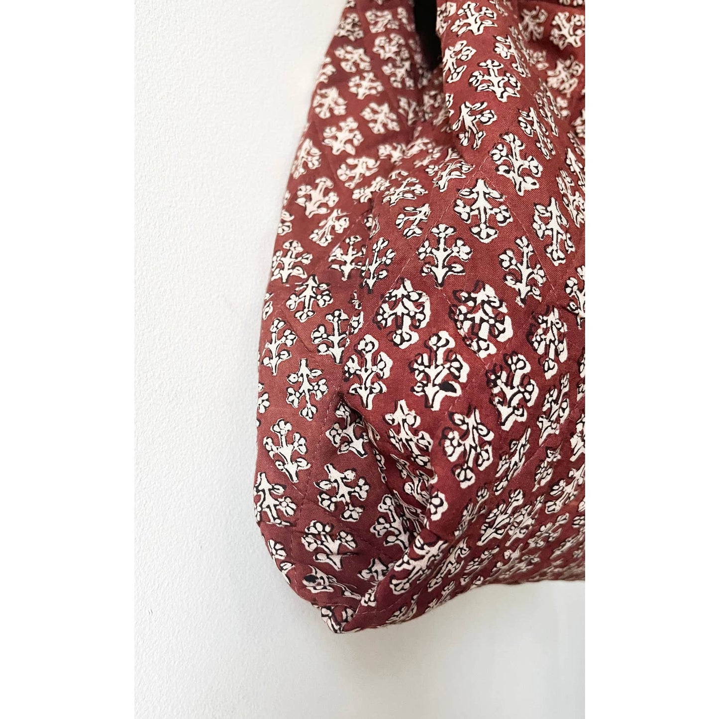 Brown Boho Print Quilted Mini Bag