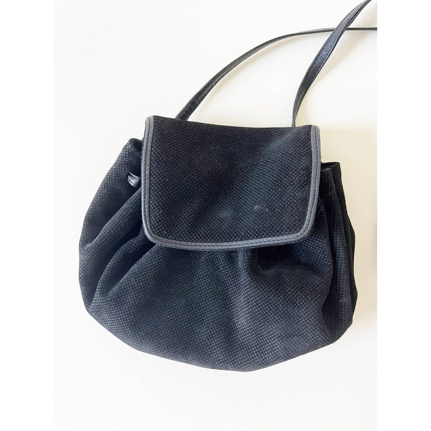 Bottega Veneta Vintage Black Leather Crossbody Bag