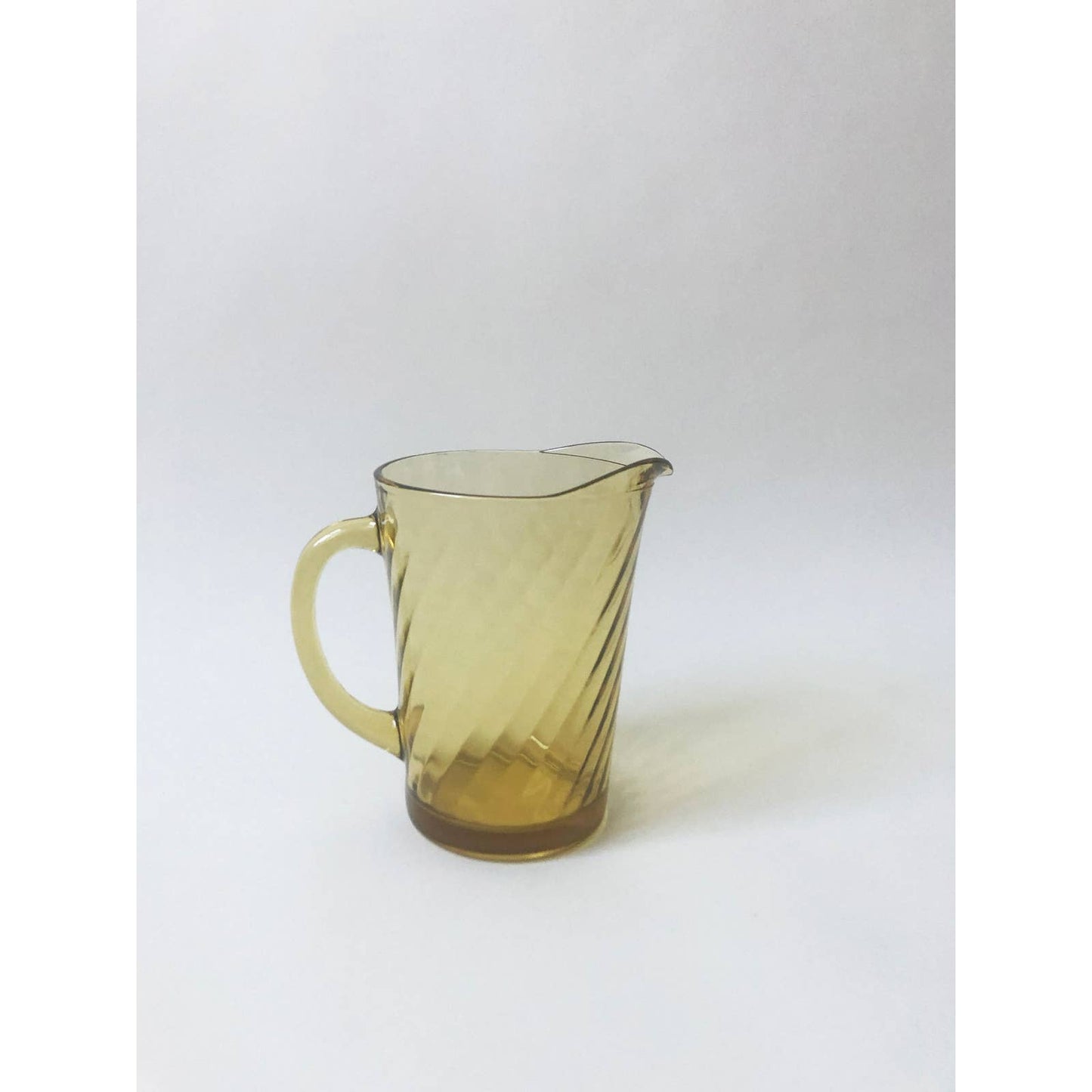 Vintage Yellow Glass Pitcher