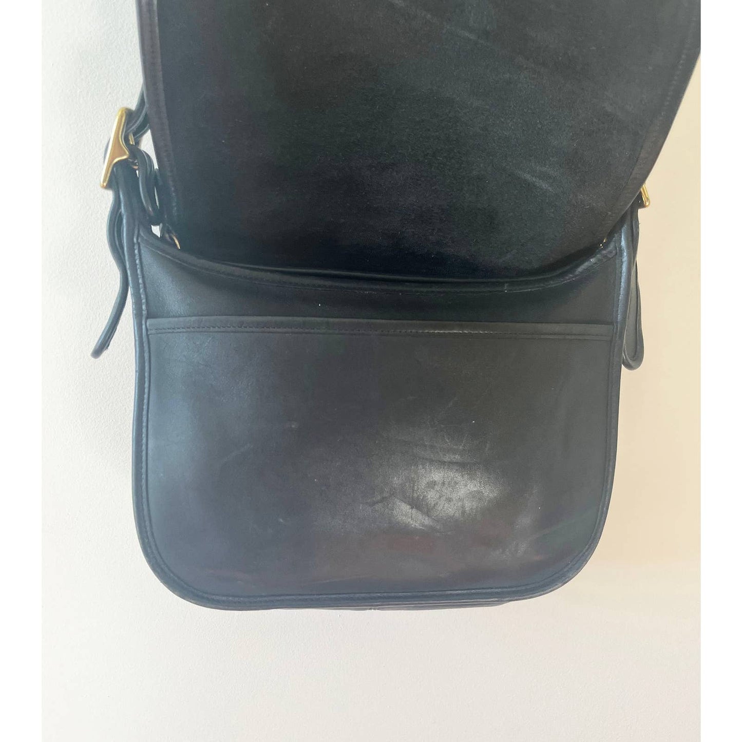 Vintage 90s Coach Legacy Black Leather Shoulder Cross Body Bag