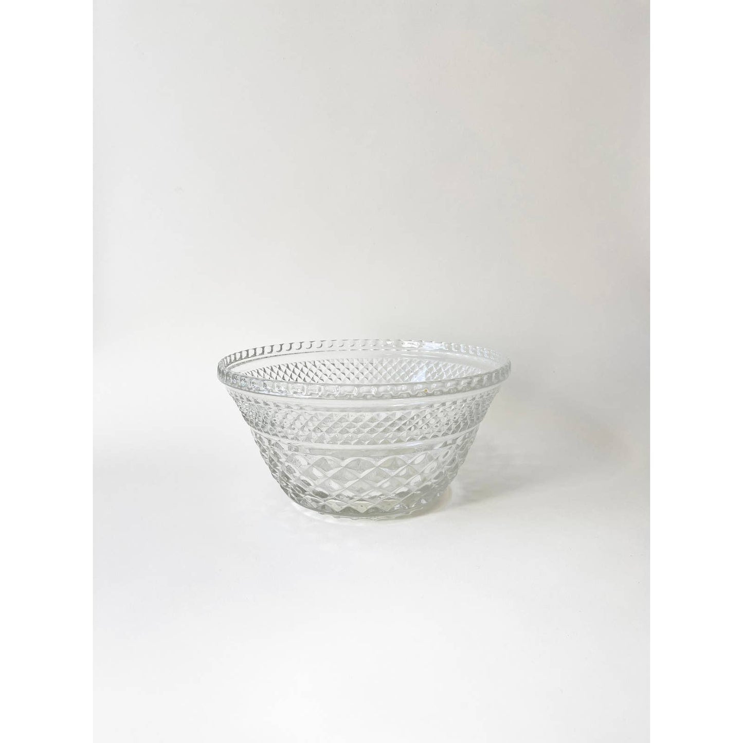 Vintage Clear Glass Classic Mixing Bowl