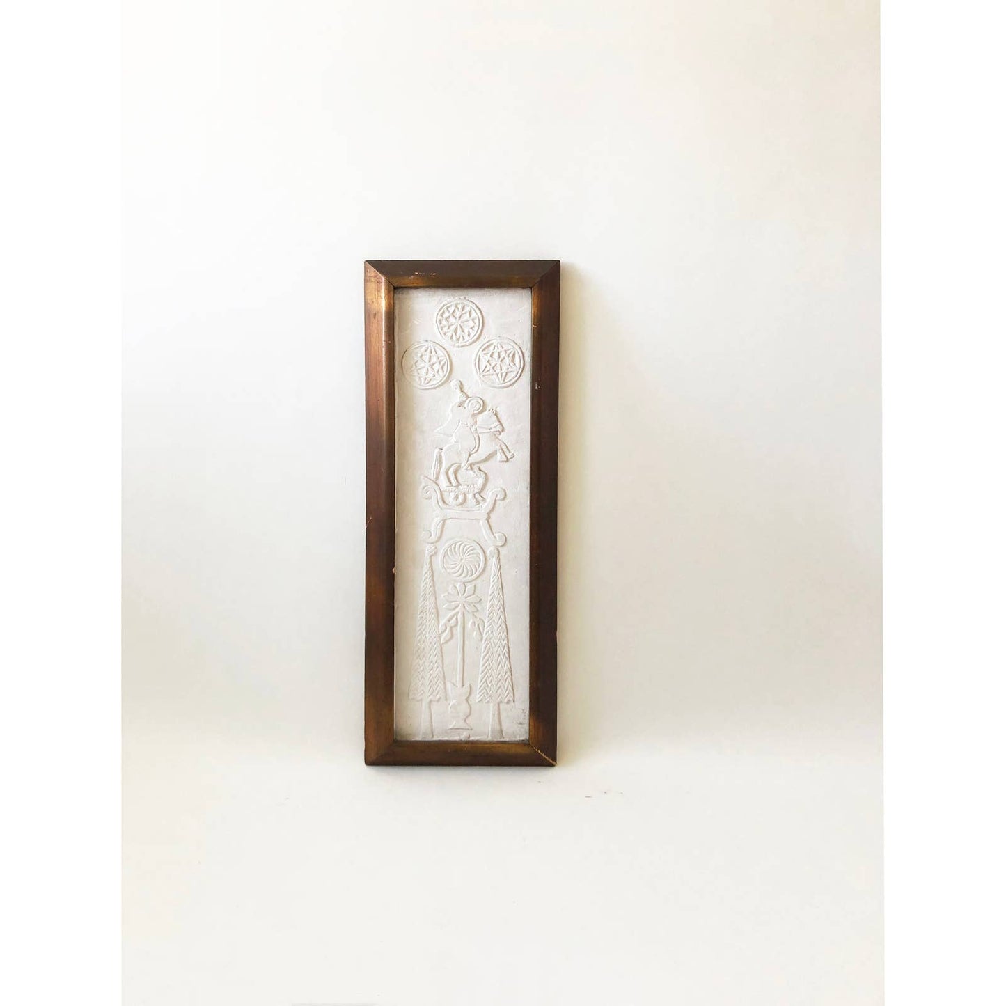 Vintage Celtic Cement Relief Plaque Wall Hanging