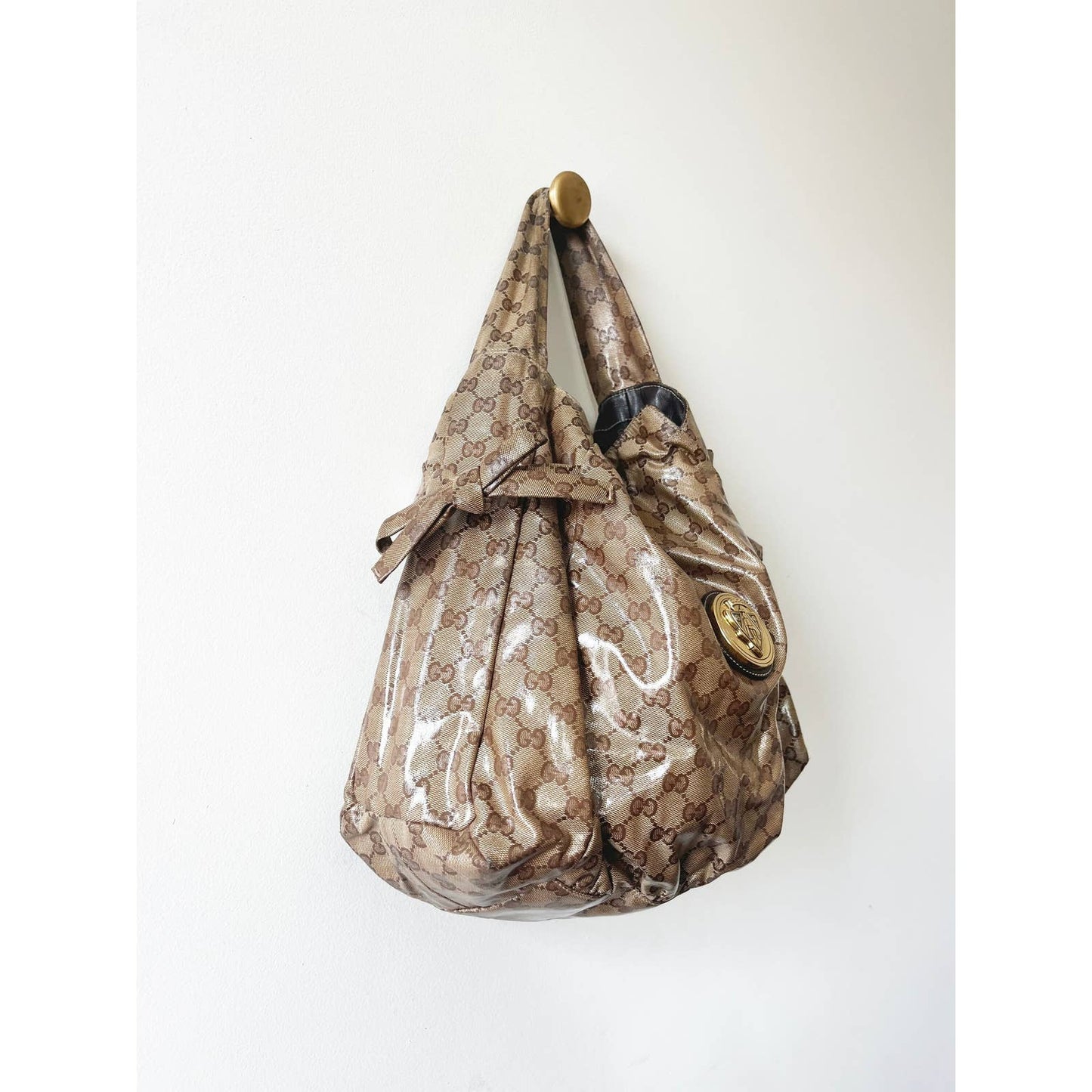 Gucci Y2K Hystaria Collection Monogram Logo Hobo Purse