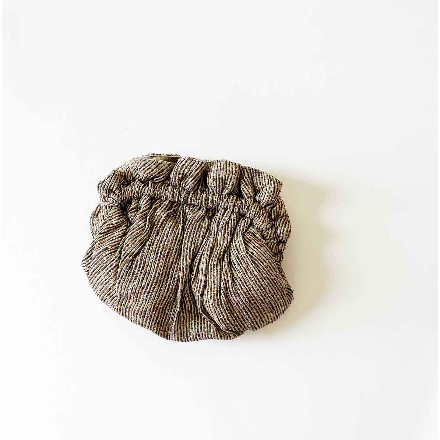 Vintage Gold Scrunch Clutch Bag