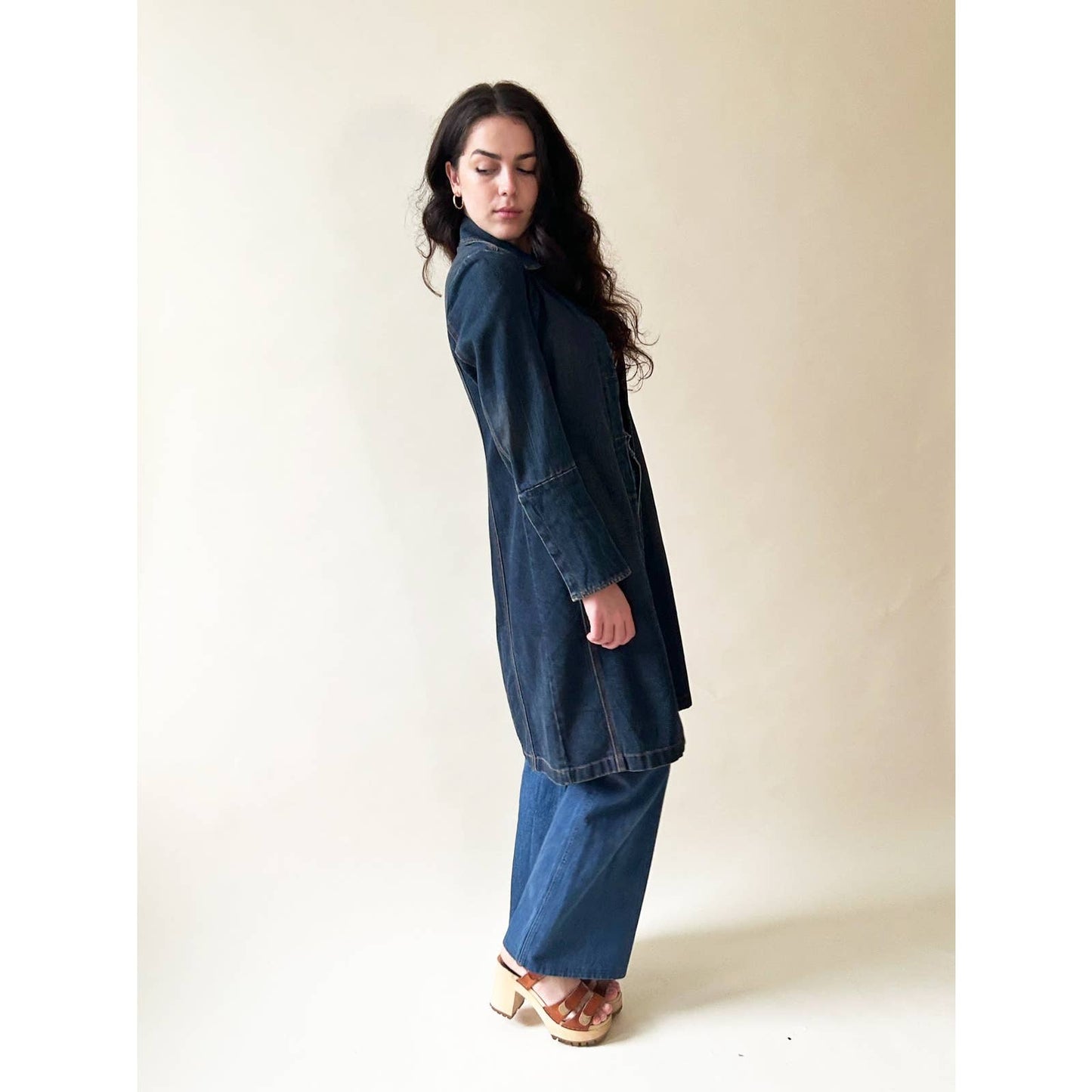 Vintage Gap Denim Long Jacket Size XXS