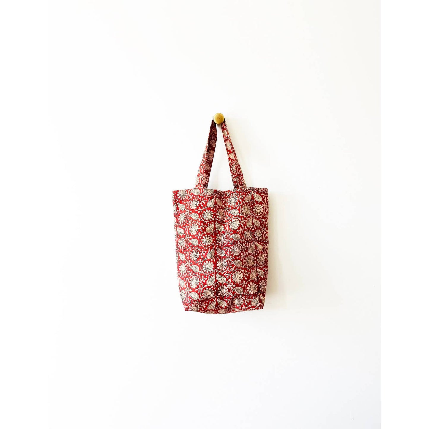 Terracotta Floral Boho Print Tote Bag