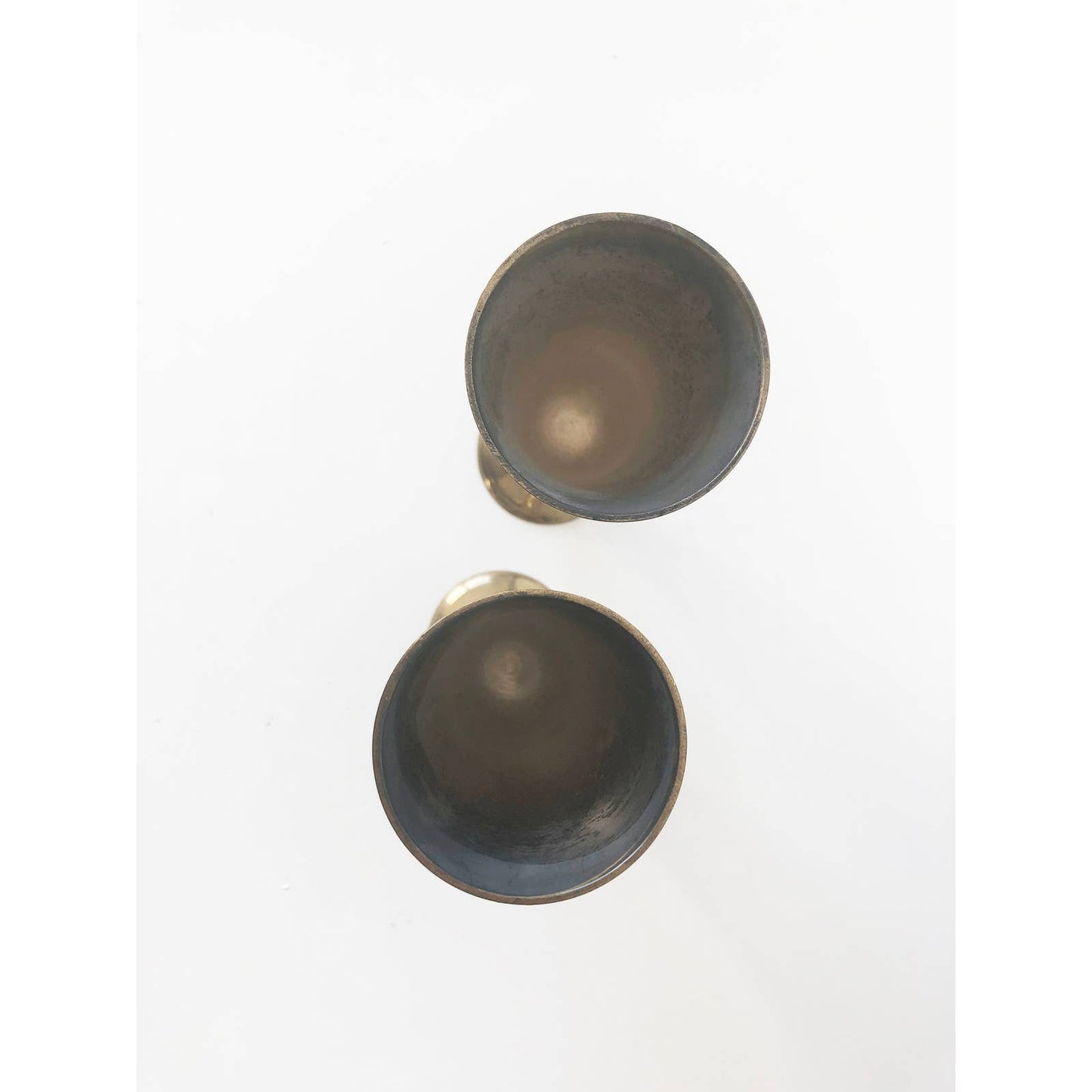 Pair of Brass Champagne Pair of Vintage Brass Glasses