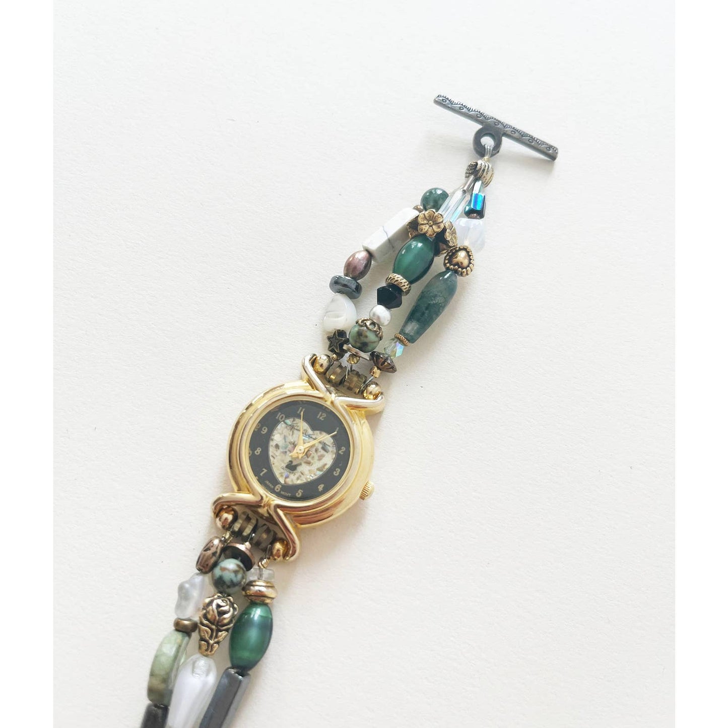 Vintage Rare Gold Beaded Charm Watch