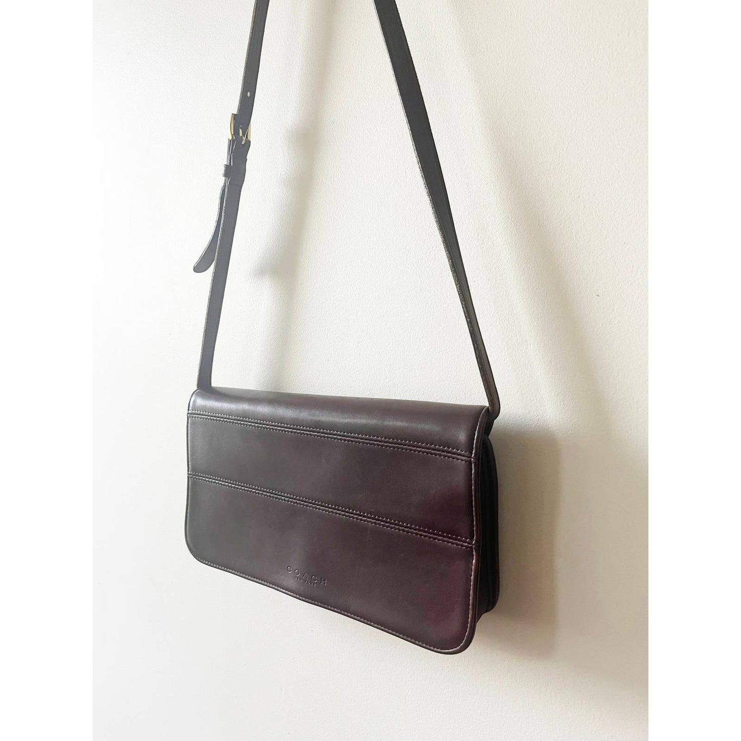 Vintage Dark Brown Coach Crossbody Purse