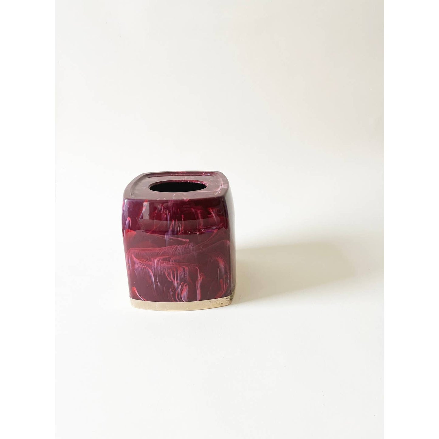 Vintage Marbleized Maroon Tissue Paper Cover
