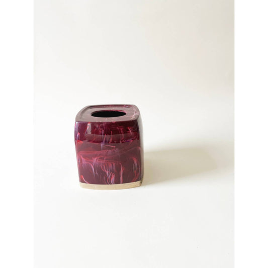 Vintage Marbleized Maroon Tissue Paper Cover