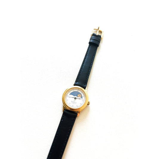 Vintage Leather Armitron Sun & Moon Watch