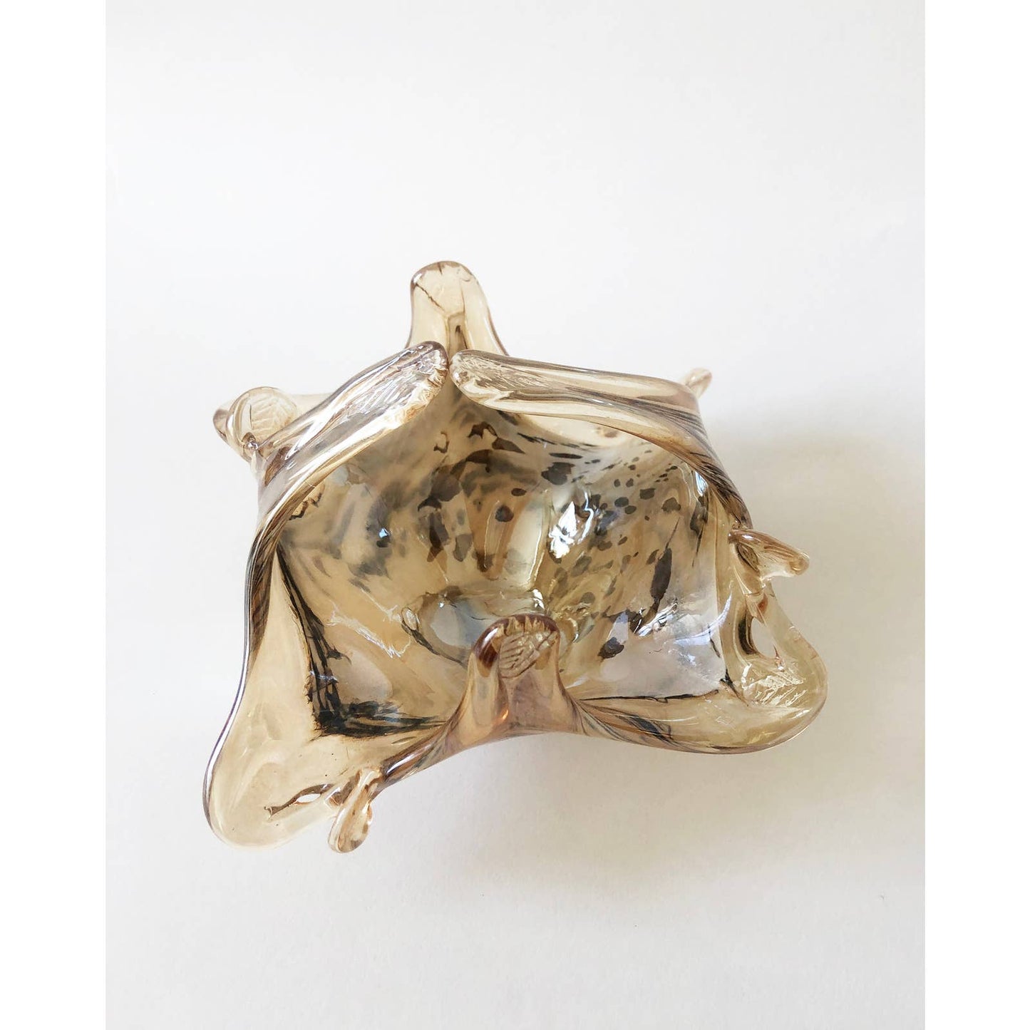 Vintage Handblown Vetro Eseguito Secondo La Tecnica Murano Art Bowl