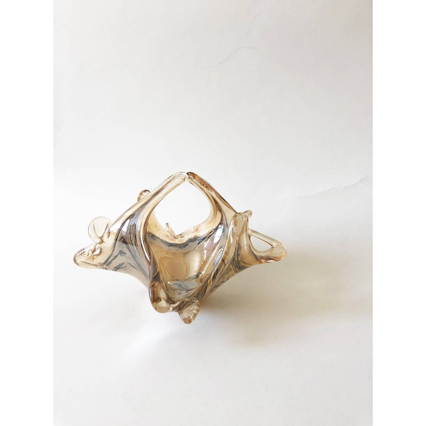 Vintage Handblown Vetro Eseguito Secondo La Tecnica Murano Art Bowl